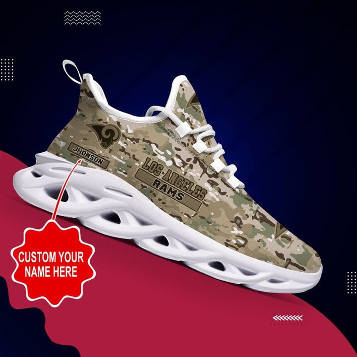 Los Angeles Rams Personalized Yezy Running Sneakers