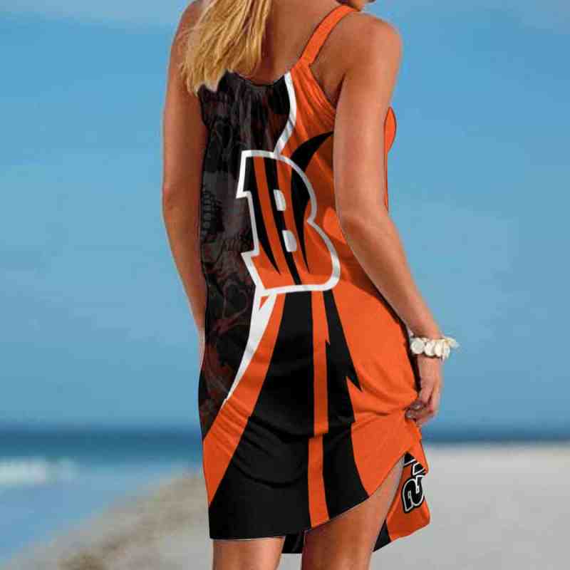 Cincinnati Bengals Beach Dress Detail