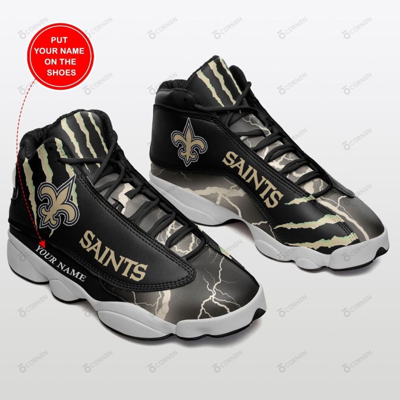 New Orleans Saints Personalized Air JD13 Sneakers