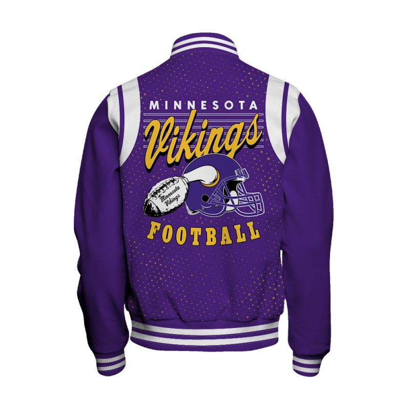 Minnesota Vikings Varsity Jacket Back