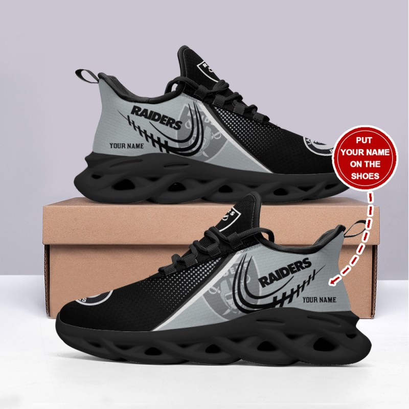 Las Vegas Raiders Personalized Yezy Running Sneakers