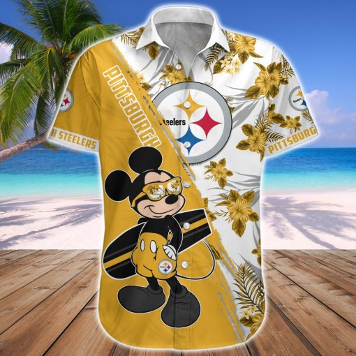 Pittsburgh Steelers Button Shirt Back View