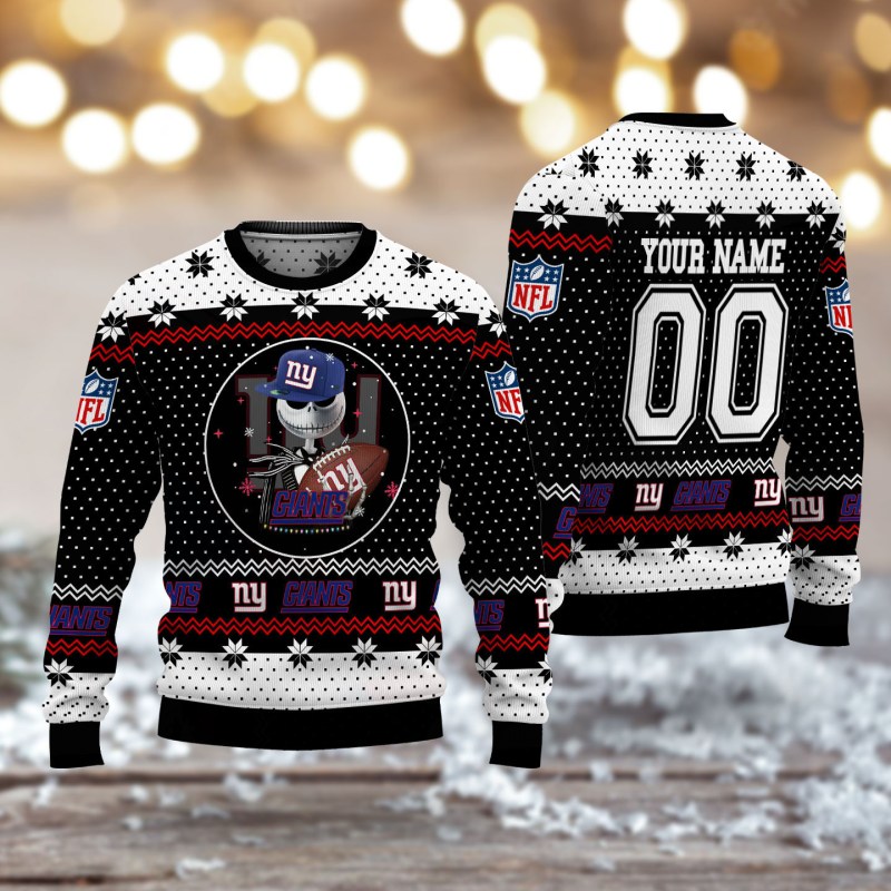New York Giants Personalized Woolen Sweater