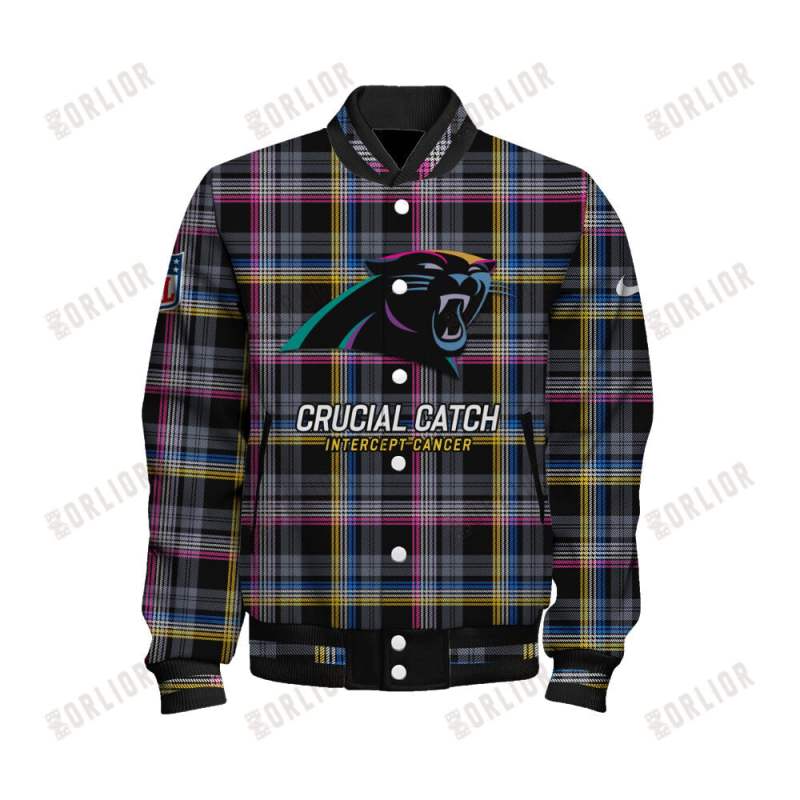 Carolina Panthers Varsity Jacket Side View