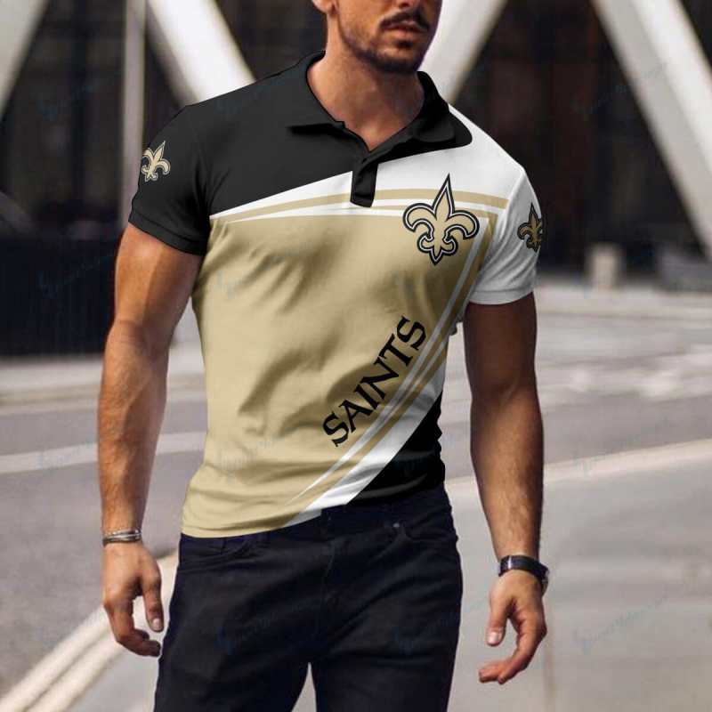 New Orleans Saints Polo T-shirt Back