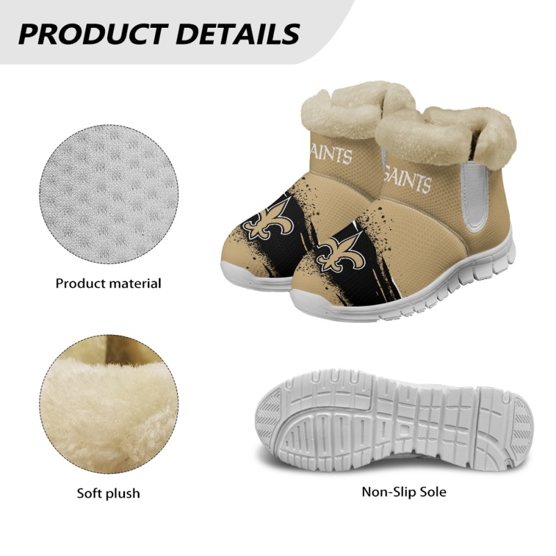 New Orleans Saints Comfy Winter Snow Boots