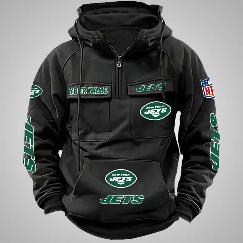 New York Jets Multi-Pockets Hoodie