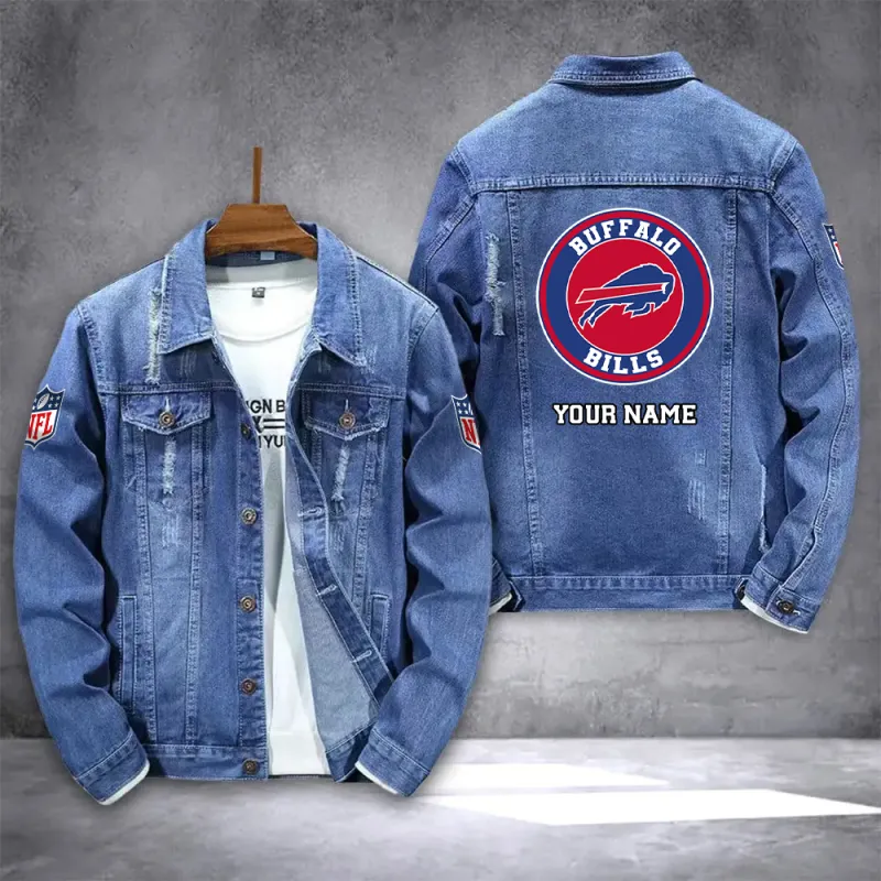 Buffalo Bills Denim Jacket Front View