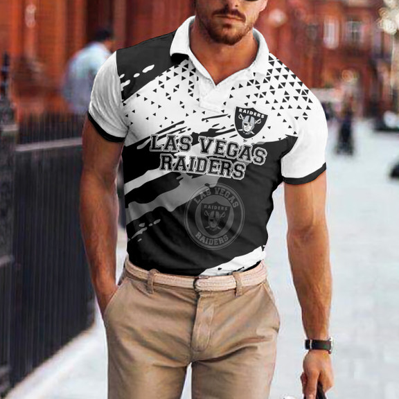 Las Vegas Raiders Polo T-shirt Back View
