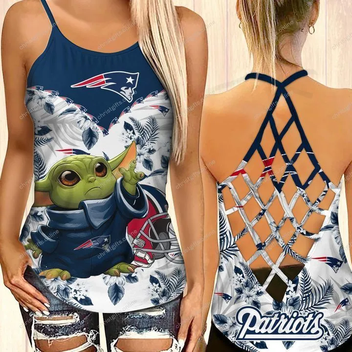 New England Patriots NFL Criss-Cross Tank Top