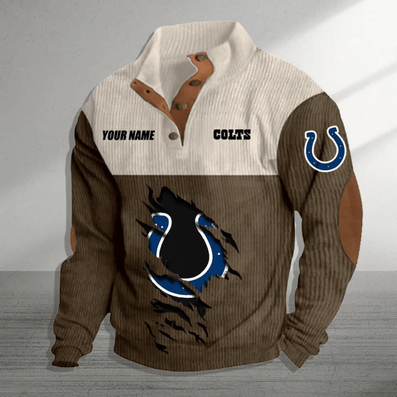 Indianapolis Colts Colorful Stand Collar Sweatshirt