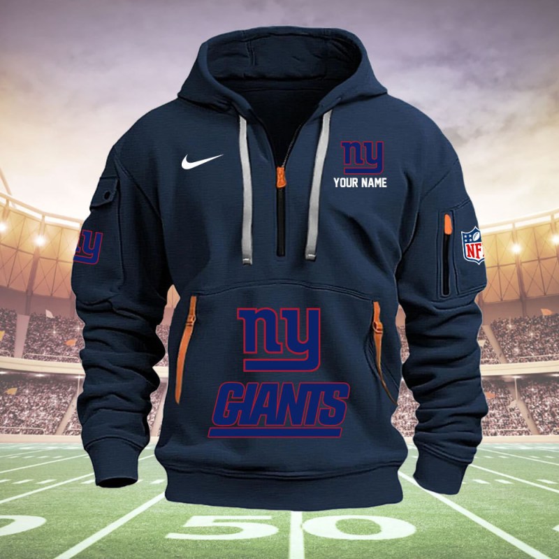 New York Giants Quarter Zip Hoodie Image 2