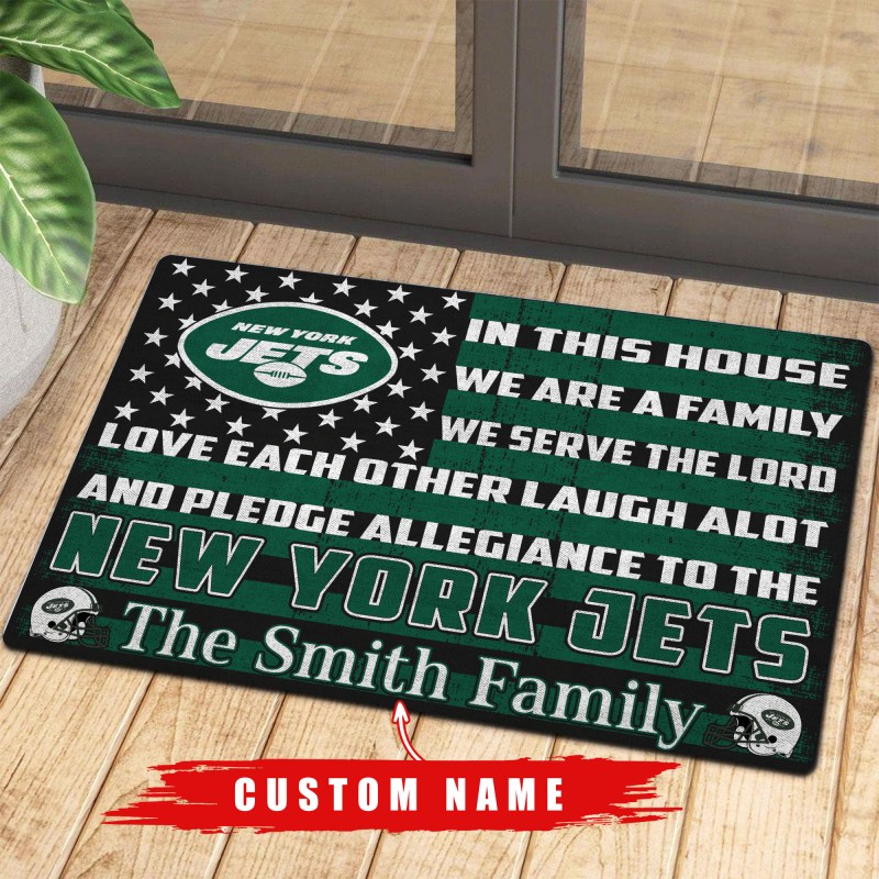 New York Jets Personalized Doormat
