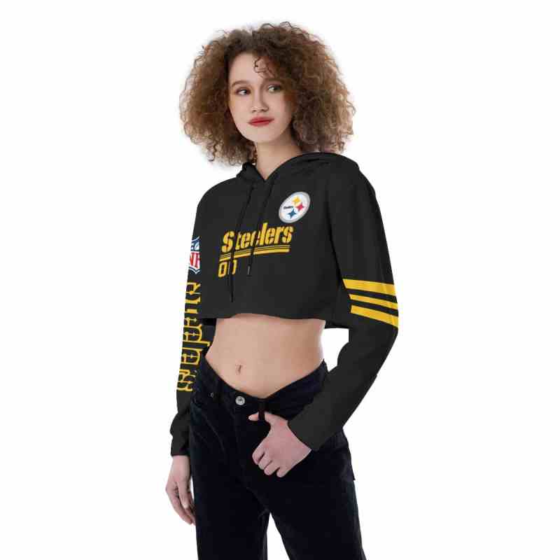 Pittsburgh Steelers Croptop Hoodie and Leggings - NFL Apparel