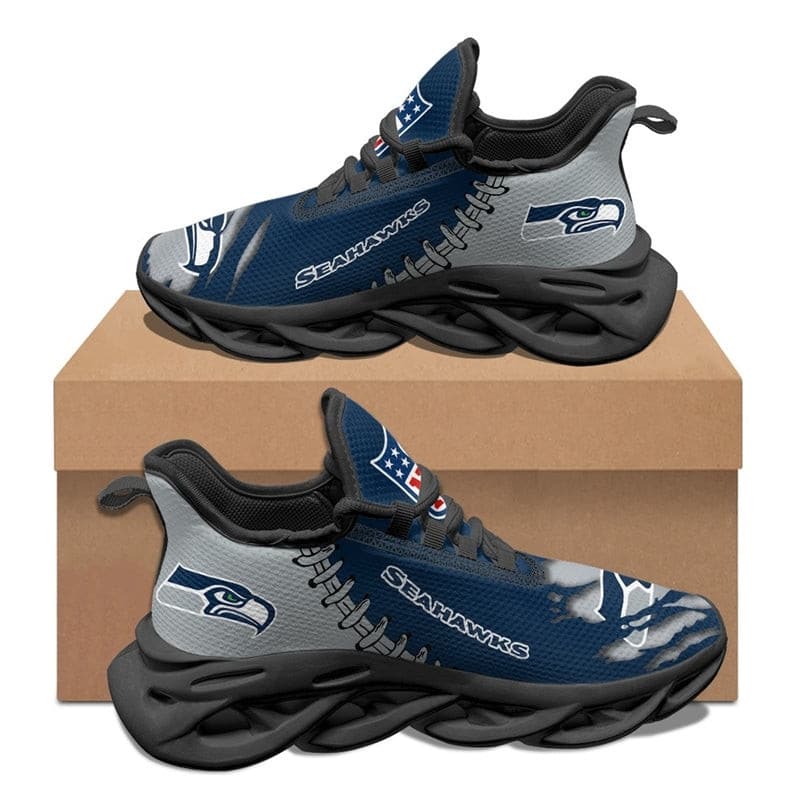 Seattle Seahawks Sneakers - 3D Max Soul Shoes
