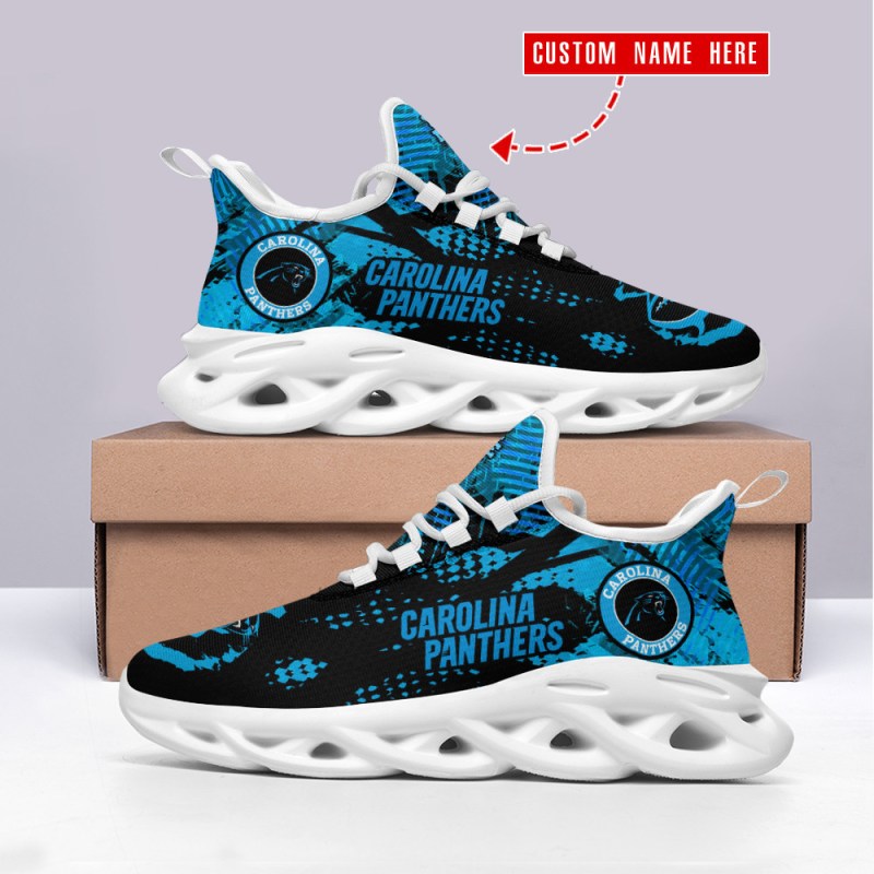 Carolina Panthers Personalized Yezy Running Sneakers BB211 7 Stylish Panthers Sneakers