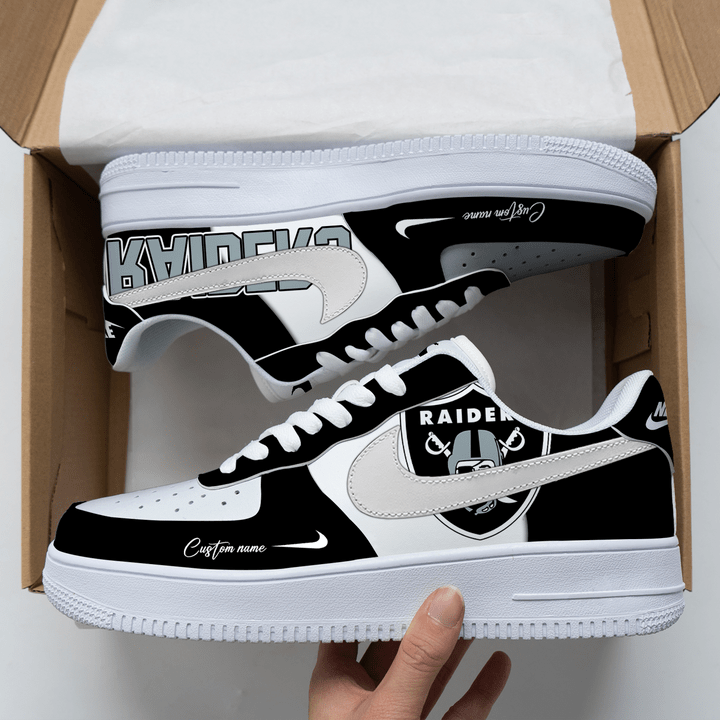 Custom Name AF1 Shoes for Las Vegas Raiders