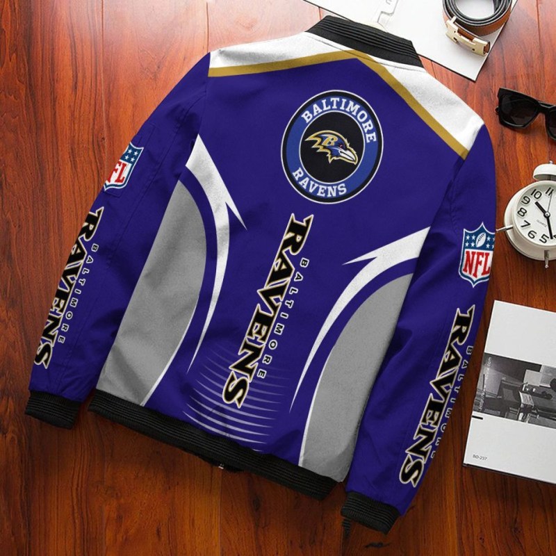 Baltimore Ravens Bomber Jacket - Side View