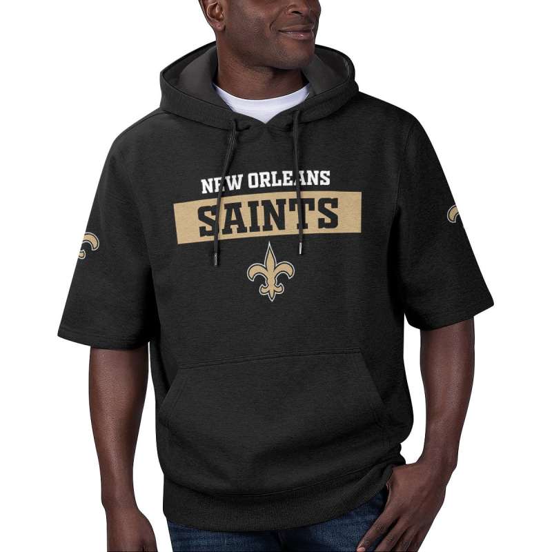 New Orleans Saints Short Sleeve Hoodie