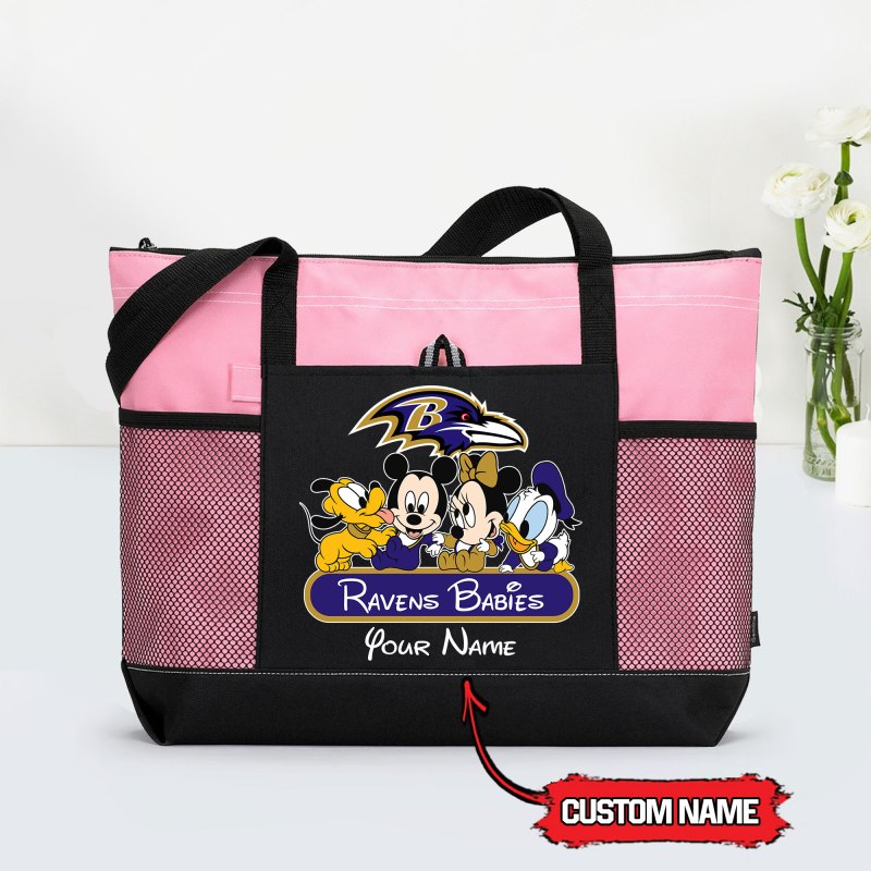 Baltimore Ravens Tote Bag Pink