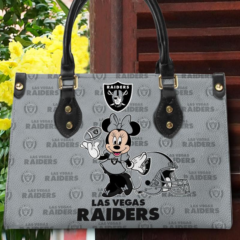 Las Vegas Raiders Personalized Leather Hand Bag - Image 2