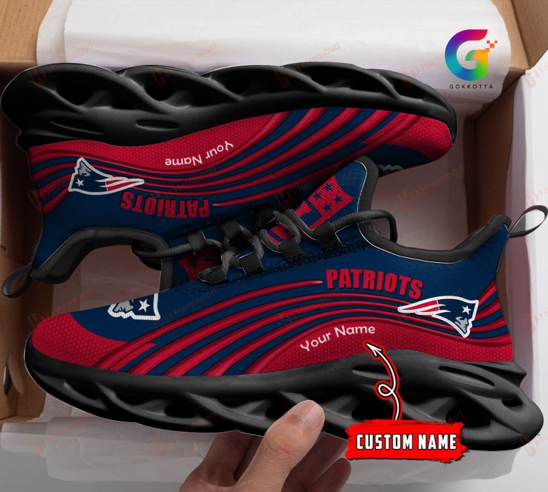 New England Patriots Personalized Yezy Running Sneakers