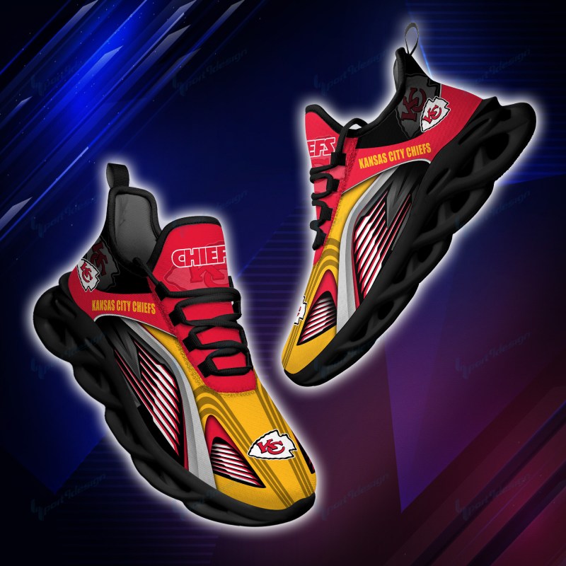 Kansas City Chiefs Yezy Running Sneakers Side View