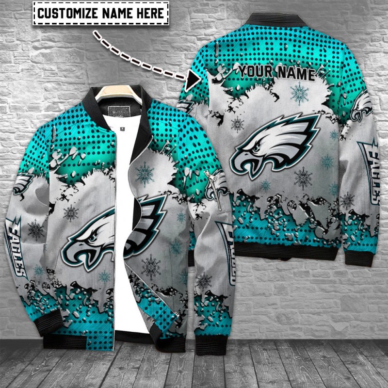 Philadelphia Eagles Personalized Bomber Jacket