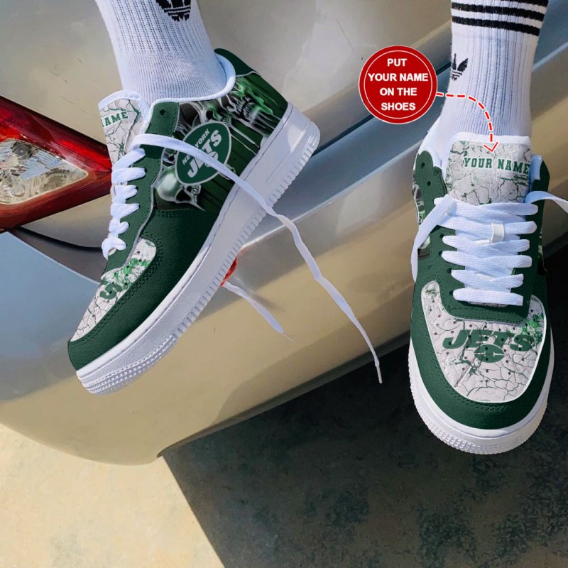 New York Jets AF1 Shoes Side View