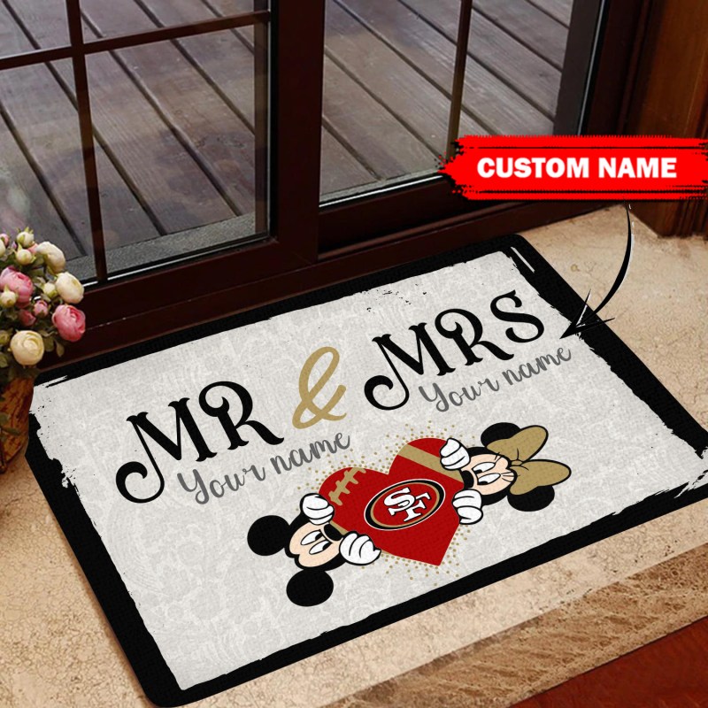 San Francisco 49ers Personalized Doormat
