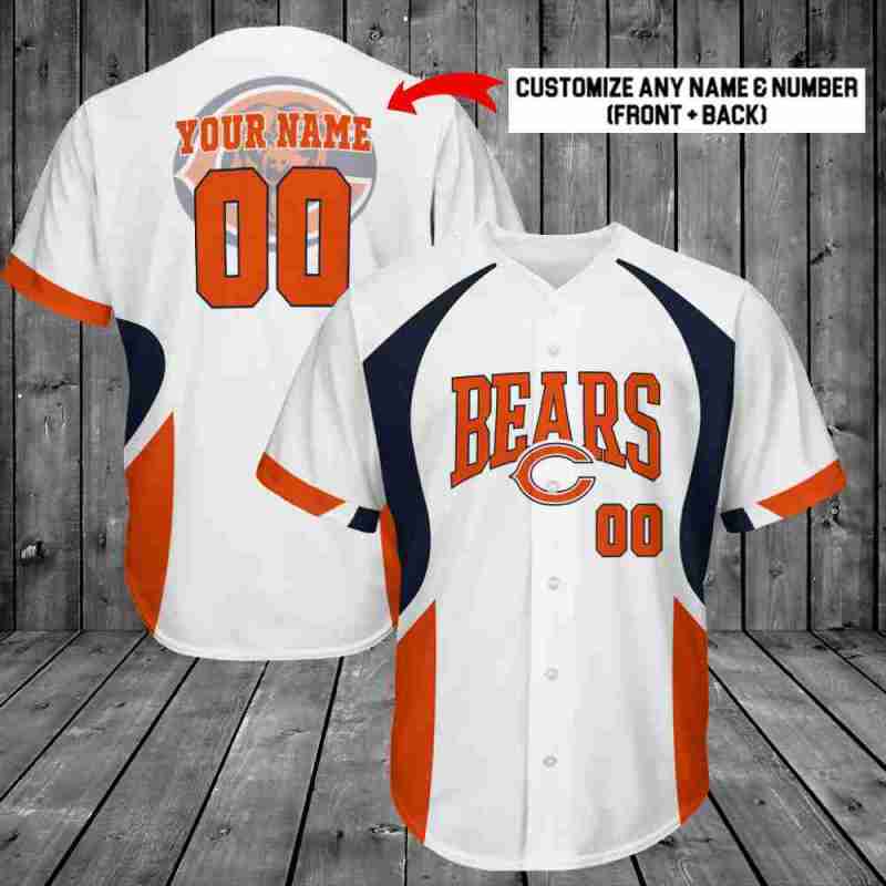 Personalized Chicago Bears Baseball Jersey