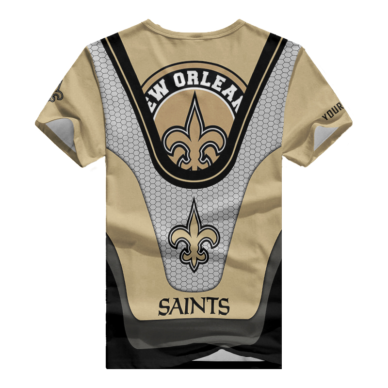 New Orleans Saints Personalized V-neck T-shirt View 2