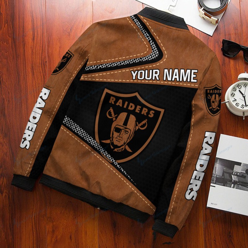 Las Vegas Raiders Bomber Jacket in Action