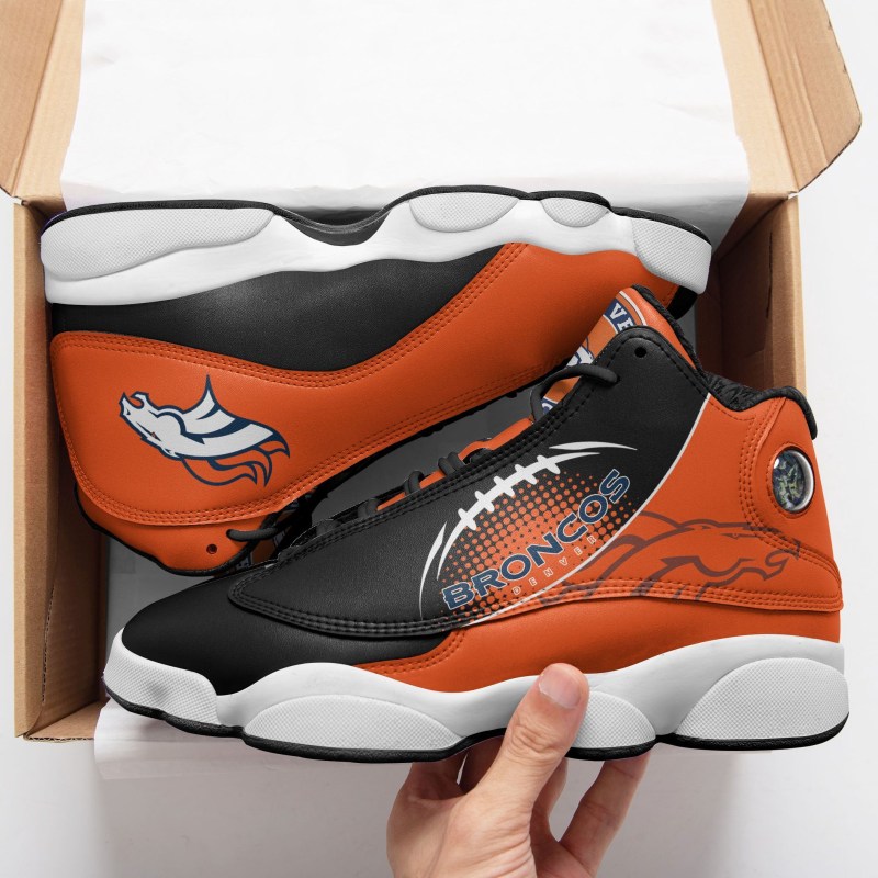 Denver Broncos Air JD13 Sneakers Side View