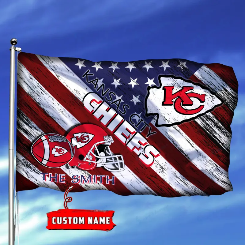 Kansas City Chiefs Personalized Flag