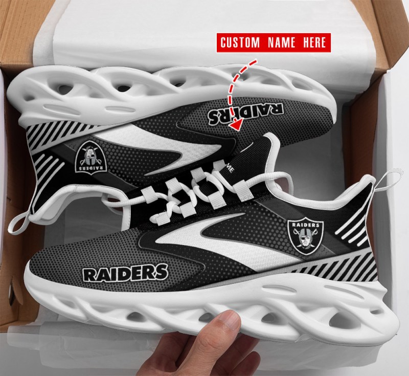 Las Vegas Raiders Personalized Yeezy Running Sneakers Image 3