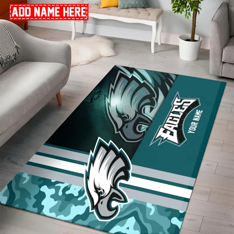 Philadelphia Eagles Personalized Rectangle Rug