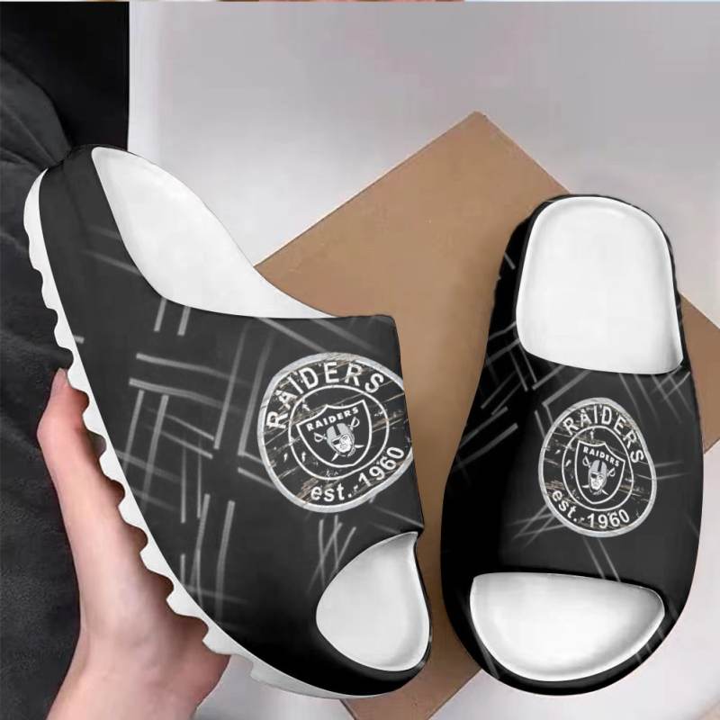 Las Vegas Raiders Yeezy Slippers