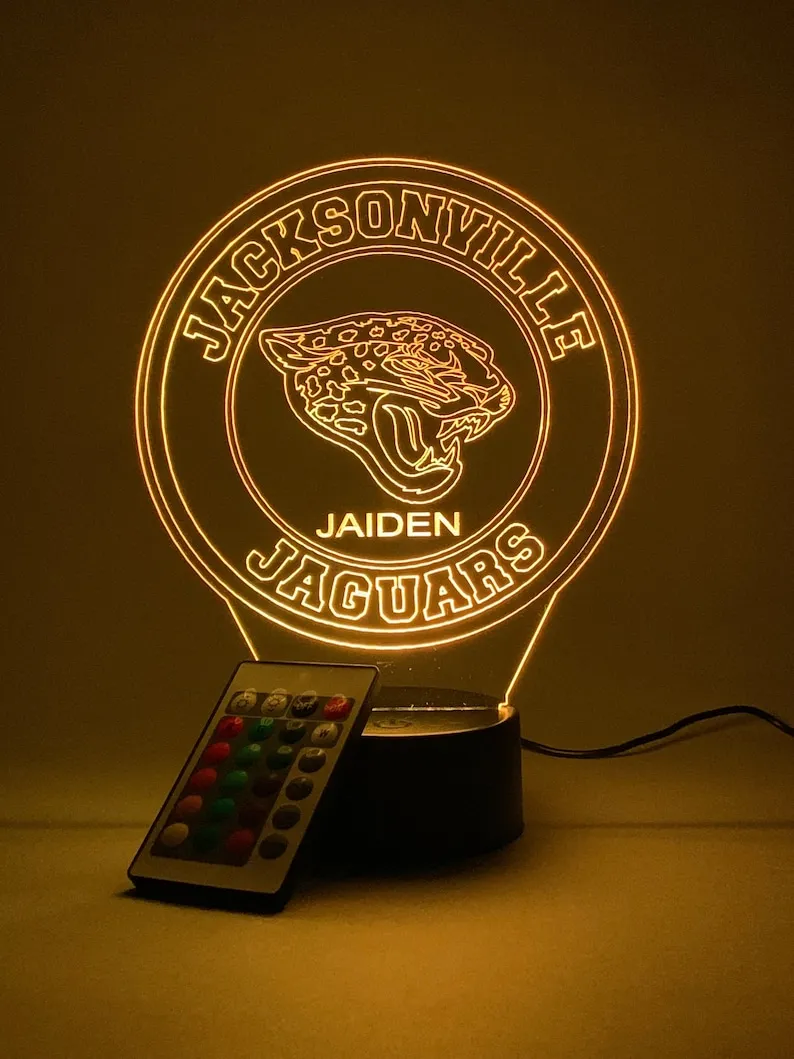 Jacksonville Jaguars Personalized 3D Lamp