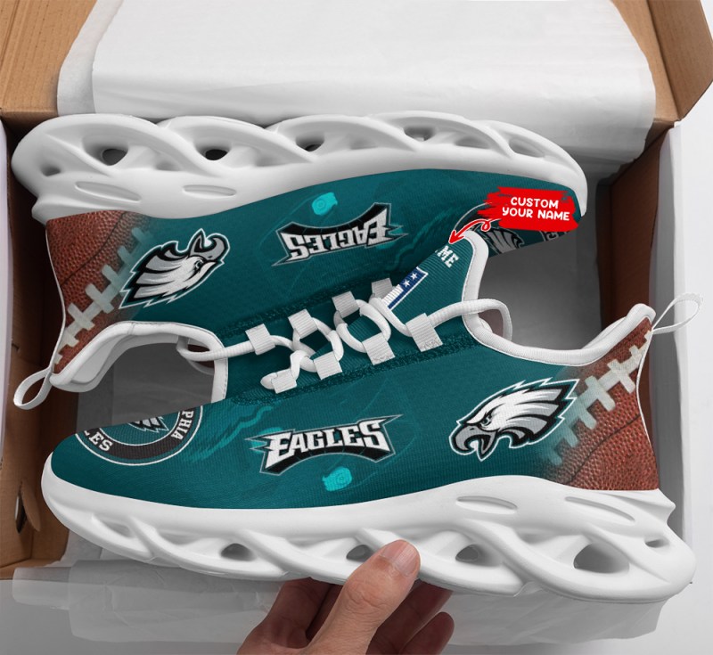 Philadelphia Eagles Personalized Yezy Running Sneakers - Stylish Design