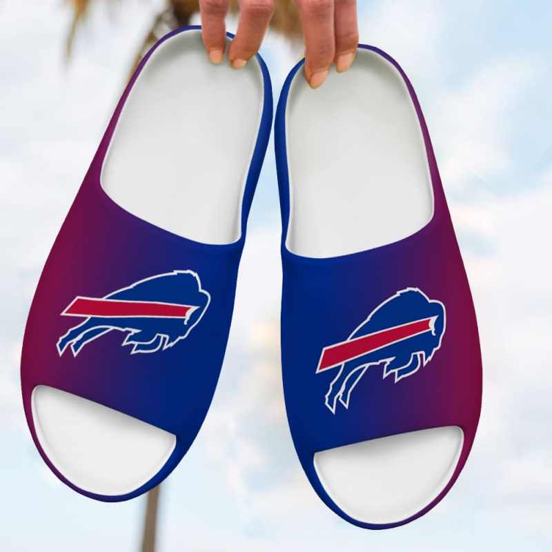 Buffalo Bills Yeezy Slippers Side View