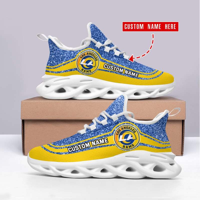 Los Angeles Rams Yezy Running Sneakers Front View