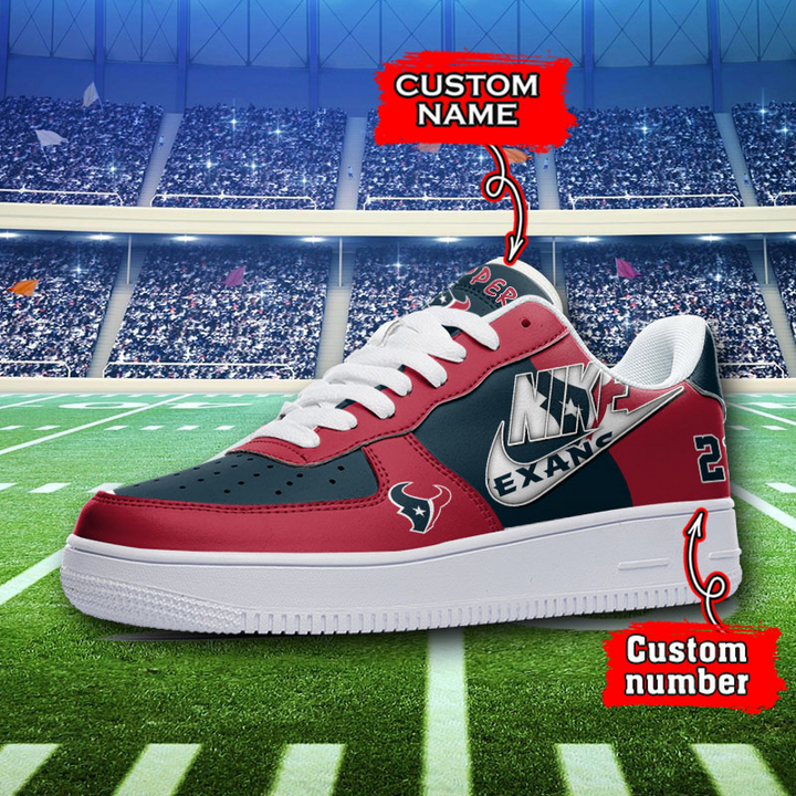 Houston Texans Custom Name Number Sneakers