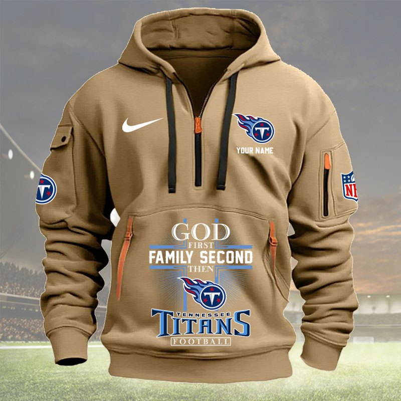 Tennessee Titans Personalized Quarter Zip Hoodie New Collection AZBTQZH000271
