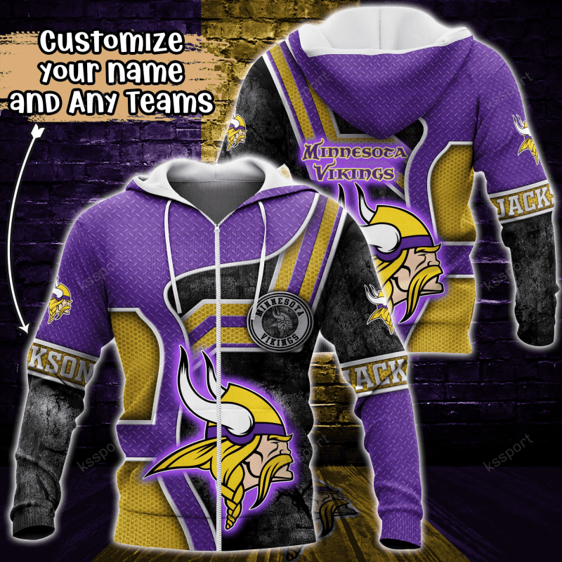 Minnesota Vikings Personalized Hoodie Graphic