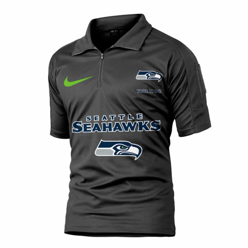 Seattle Seahawks Army Polo Shirt - Black