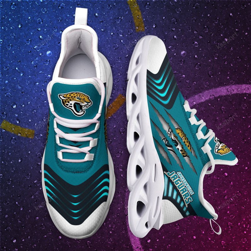 Jacksonville Jaguars Yezy Running Sneakers Side View