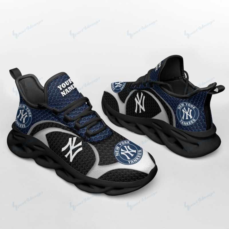 New York Yankees Personalized Yezy Running Sneakers Side View