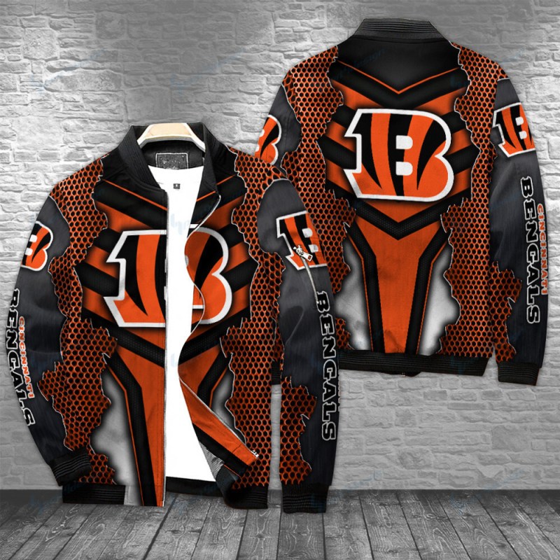Cincinnati Bengals Bomber Jacket Front