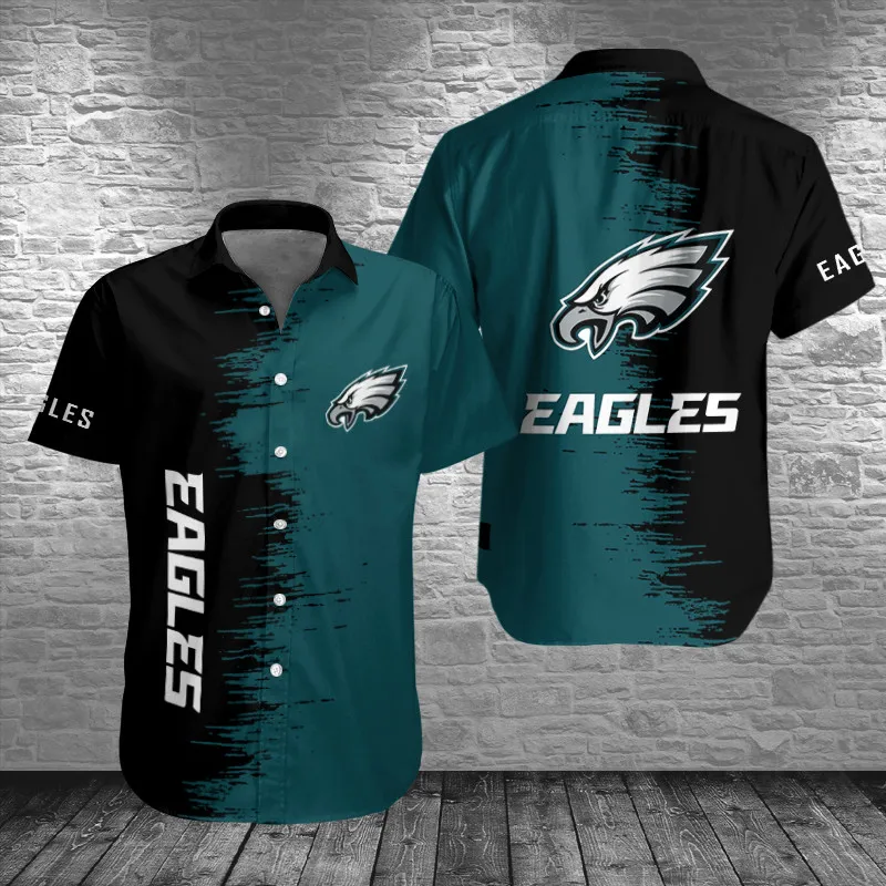 Sizing Chart for Philadelphia Eagles Button Shirt BB616